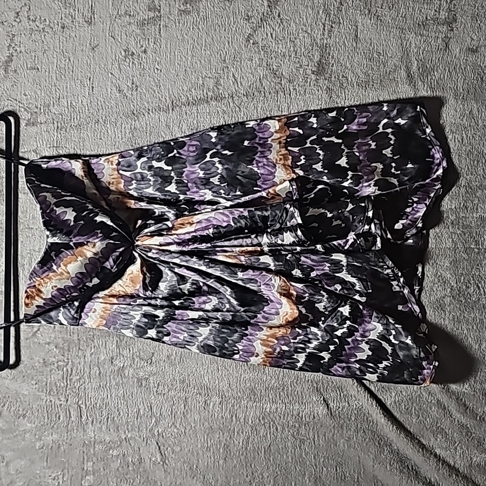 Ark & Co Tube Mini Dress Size Small Multi Color Batik Floral Sleeveless